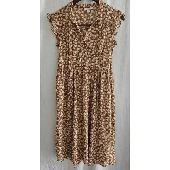 Romeo & Juliet Couture Yellow Dress With Flower Detail Sz Small - Picture 1 of 2